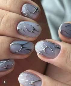 Mail Art On Short Nails, Grunge Short Nails, Short Edgy Nails, Nails For Guys, Grunge Nails Short, Cybersigilism Nails, Masc Nails Designs, Men’s Nails, Masculine Nail Designs