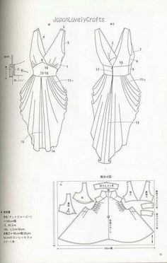 an instruction manual for how to make a dress with pleaed sleeves and gathered skirt