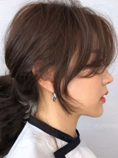 Korean Curtain Bangs, Long Hair Cuts Straight, Bangs Styles, Side Bangs Hairstyles, Bangs Style, Brown Hair Looks, Bangs With Medium Hair, Curly Short