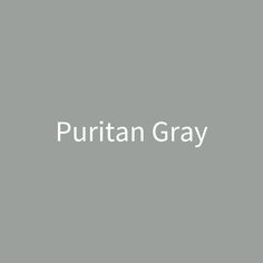 the words puritan gray on a grey background