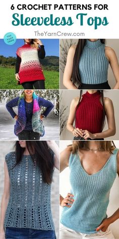 crochet patterns for sleeveless tops