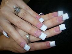 #y2k #2000s #nostalgia Square French Tip Acrylic Nails 2000s, White French Tip Nails 2000s, Nails Dip French Tip, 90s French Tip Nails Square, 2000 French Tip Nails, Duck French Tip Nails, 2000s French Tip