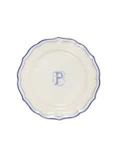 Gien Filet Bleu Dinner Plate P Weston Table Wedding Plates, Antique Plates, French Blue, French Countryside, Plate Design, Modern Life, Custom Monogram, Monogram Letters, Rustic Charm