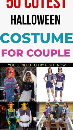 halloween costumes for couples that are so cute and easy to make them look like they're