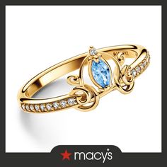 in stock Disney Ring, Cinderella Ring, Disney Rings, Cinderella Disney, Disney Cinderella, Pandora Rings, Blue Rings, Cinderella, Gold Plate