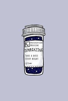 a jar of stargazing on a blue background