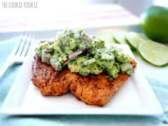 the instagram page for grilled salmon and avocado salsa