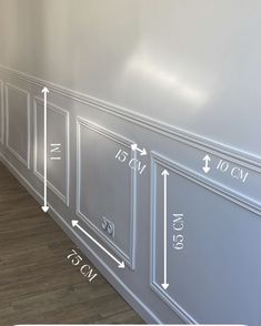 an image of a wall with measurements on it