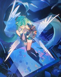 Miku Outfits, Copic Drawings, Anime Inspiration, Kagamine Rin And Len, Miku Hatsune Vocaloid, Art Pretty, Miku Hatsune, Digital Art Illustration