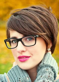 Limited Pixie Hairstyles 2014 – 2015 | Hairstyles Glasses Portrait, Hairstyles With Glasses, Shaggy Bob, Cute Short Haircuts, Short Brown Hair, Hair Styles 2014, Hair Styles 2017, Short Hairstyles For Thick Hair