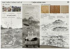 an image of architectural drawings and plans for a park in the city, with information about them