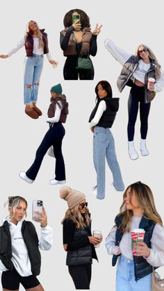 Trending Fashion: Puffer Vests 🤎🖤 Outfit Puffer Vest, Puffer Vest Outfits, Puffer Vest Outfit, Puffer Vests, Vest Outfit, Trending Fashion, Vest Outfits, Puffer Vest, Cool Outfits