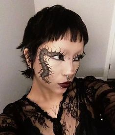 Extraordinary Makeup, Goth Eye Makeup, Show Makeup, Graphic Makeup, Horror Makeup, Swag Makeup