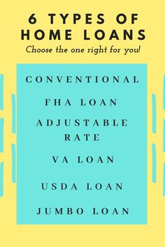 the six types of home loan options