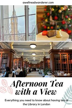 afternoon tea with a view at the library in london, england - available for pre order