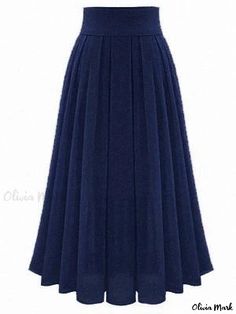 Olivia Mark - Elegant High-waisted Solid-color Pleated Chiffon Midi Skirt with Waist Cinching Feature Pleated Chiffon Maxi Skirt, Long Flowing Dresses, 50th Clothing, Chiffon Maxi Skirt, Flowy Design, Pleated Chiffon, Pleated Maxi Skirt, Long White Dress, Flowing Dresses