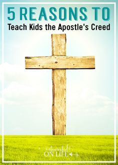 a wooden cross with the words 5 reasons to teach kids the aposte's greed