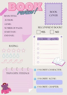 a pink and purple book review poster with the words, how do you write?