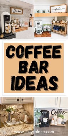 coffee bar ideas Kitchen Coffee Station Counter Space, Coffee Bar Ideas Kitchen Counter Corner, Kitchen Counter Corner Decor Ideas, Kitchen Counter Corner Decor, Kitchen Counter Coffee Station, Cozy Coffee Bar, Coffee Corner Ideas