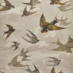 Acquire PJD6003/03 Chimney Swallows Sepia by Designer Guild Wallpaper