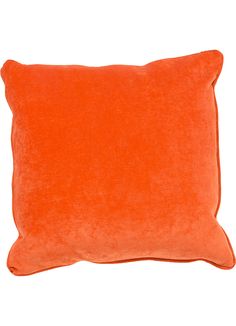 an orange pillow on a white background