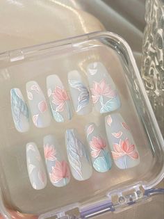 Ballet Nails, Fake Nails Designs, Beauty Nails Design, Cute Nail Art Designs, Gel Nails Diy, Nail Art Designs Diy, Pretty Nail Art Designs