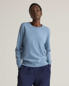 The $50 Cashmere Crewneck Sweater | Quince My Christmas List, Cashmere Sweater Women, Winter Capsule, Wardrobe Update, Womens Cashmere, Faded Denim, Fall Fits, Fashion 2024, Fall Sweaters