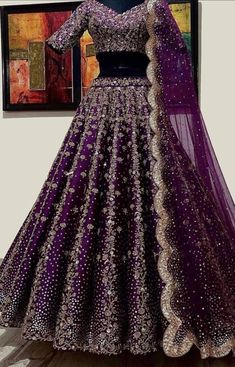 Latest Bridal Lehenga Designs, Latest Bridal Dresses, Gaun Fashion, Half Saree Designs