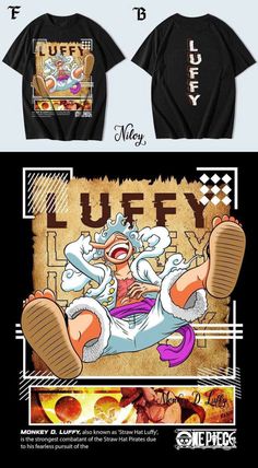 Latest T Shirt Designs For Men, Streetwear Shirts Design, One Piece T Shirt Design, Luffy Clothes, One Piece Tshirt Design, One Piece Merch, One Piece Tshirt, Unique Tshirt Designs, One Piece Hoodie