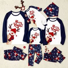 Family matching design brings warmth and comfort to you and your family. Size: Pet.  Color: Blue.  Gender: unisex.  Age Group: adult. Grunge Party Outfit, Long Sleeve Pjs, Xmas Letter, Christmas Pajamas Family, Y2k Goth Outfits, Grunge Party, Family Matching Pajamas, Matching Family Christmas Pajamas, Patchwork Top