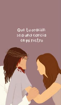 two women are facing each other with the words in spanish above them that read, que turaccion sea una cancia en mi rostro