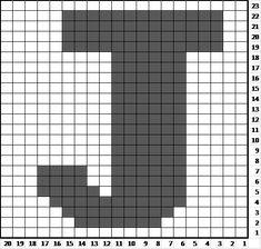 a graphing sheet with the letter j on it and numbers in black and white