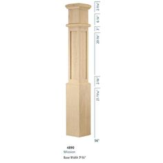 4790 Mission Square Panel Box Newel - USA Amish Newel Post by StepUP Square Newel Post, Metal Balusters, Iron Spindles, Wood Balusters, Spindle Design, Amish Crafts, Wall Railing, Contemporary Craftsman, Treads And Risers