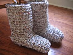 Rag Crochet Adult Boot Slipper Pattern by RaggedyAnns on Etsy Rag Crochet, Slipper Pattern, Crochet Boots, Witchy Crafts, Slippers Pattern, Slipper Boots, Merino Wool Blanket, Ugg Boots, Hand Crochet