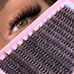 PRICES MAY VARY. 50D D Curl Individual Eyelashes - JIMIRE volume cluster lashes 280pcs 9-16mm length mixed, achieving a fluffy eyelash extension look easily. Perfect D curl curvature eyelashes can lifting your eyes which will look more bright and bigger. Save Money& Efficient - With the developing of lashes individual cluster technology, you don’t need go to beauty bar and waste of hours and hundreds to get a eyelash extension which hurt your eyes and damage your natural lashes. Now you just need 10 mins and DIY your lashes by yourself, beginners friendly! Fluffy Lash Clusters Real Mink Feeling - Fluffy sharped tip end makes 50P curly lashes clusters looks like real mink but they are 100% cruelty-free. Curled Russian strip individual lashes will give you a lifting effect so hooded eyes als Cat Eye Volume Lashes, Cat Eye Eyelash Extensions, Wispy Volume Set, D Curl Lash Extensions, Wispy Lash Map, Lashes Clusters, Lash Ideas