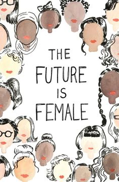 an instagram page with the words, the future is female and people's faces