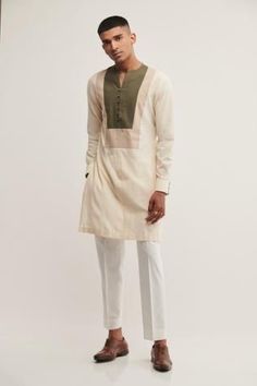 Minimal Kurta Men, Kurtha Models Latest For Men, New Men Kurta Design, African Kurta For Men, Kurta Neck Design Men, Mens Kurta Designs Style Cotton, Beige Kurta Men, Men’s Kurta Design, Male Kurta Design