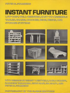 an instruction manual for furniture made from wood and metal, with instructions on how to use it