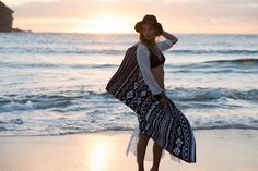 Beach Shawl, Travel Towel, Free Beach, Beach Getaways, Beach Accessories, Portrait Girl, Black & White