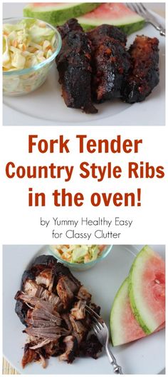 fork tender country style ribs in the oven by yummy healthy easy for clay cutters