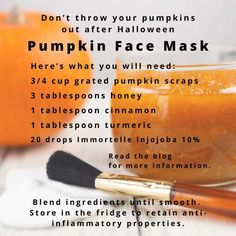 Pumpkin Spice Latte blend recipe with bottle of Clove and Immortelle essential oil Peter Thomas Roth Pumpkin Enzyme Mask, Pumpkin Skincare, Pumpkin Facial Mask, Pumpkin Facial, Pumpkin Enzyme Mask, Pumpkin Face Mask, Dreams Spa, Vitamins C, Diy Facial