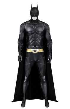 PRICES MAY VARY. Bat Costume Include: JUMPSUIT + CLOAK + MASK. Invite friends to dress as superheroes for a great group costume. Feature: One-Piece Jumpsuit with belt printing and bat logo, attached velcro cape and latex mask. The super stretch jumpsuit design with back zipper is easy on and off. Material: This Bruce Wayne suit is made of polyester and spandex, stretchable and comfortable to wear.Hand or machine washing,it will not be fade or deform. Bat Mask: One size fits most teens and adults Bat Mask, Batman Costume, Superhero Costume, The Dark Knight, Bruce Wayne, Dark Knight, Cloak, Cosplay Costume, Bat