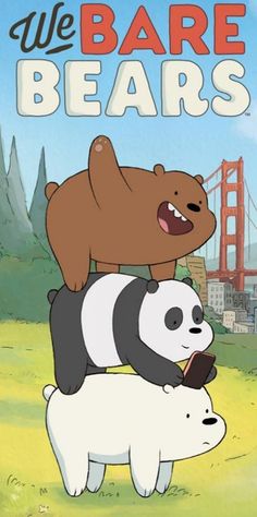 we bare bears on the cover of a cartoon network original series, with an image of two bears sitting on top of each other