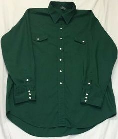 Vintage Malco Modes Button Up Shirt 18 34 Green Western Square Dance. Condition is Pre-owned. Here are some measurements. Chest : 26 in across Length from top of shoulder: 33.5 in front/ 34.5 in back Sleeves from edge of collar: 31.5 in There is some discoloration on the left arm. Picture is included. Pockets are on the chest and is functional. All the buttons are in working order. There are no tears, holes or odors. Please feel free to contact us with any questions. Thank you for looking. Arm Picture, Square Dance, Square Dancing, Color Inspo, Green Shirt, Family Pictures, Button Up Shirt, Button Up Shirts, Button Up