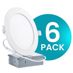 the 6 pack includes an led downlight and power strip