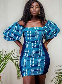 Talk about made for you. Our Abota African Print Dress was specially made for women to accentuate  the curves and make you feel like the queen you are. This dress has elastic bands on the shoulder and end of sleeves to promote comfort and allow it to be styled with the shoulders up or down. Taking it a step further, we added elastic or smock detail to the sides to give more room off need and hugs you completely and also match the men's version. This dress is perfect for those matching outfit... Outfits Date, African Print Dress, African Wear, African Fashion Dresses, African Dress, Ethnic Fashion, Beautiful Woman, Matching Outfits, African Print