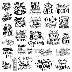 the different types of lettering that can be used to create posters or t - shirts