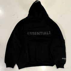 Reposhing This Item I Purchased From @Bbaker8395. Loved It, But Ready To Rotate For Something New. Questions? Leave A Comment Below! Essential Hoodie Black, Black Essentials Hoodie, Sweats Set, Black Essentials, Fog Essentials, Essentials Logo, Essentials Hoodie, Essential Hoodie, Cream Hoodie