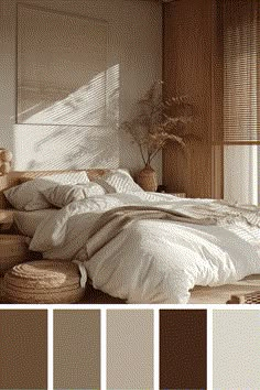 If you're an admirer of the peaceful ethos of Japanese style and the rustic warmth of Scandinavian interiors, then 'Japandi' is the design trend you should consider for your bedroom. Here are 25 Japandi Bedroom Ideas for a Perfect Blend of Minimalism and Comfort. Japan Scandinavian, Japandi Interiors Bedroom, Annexe Ideas, Japandi Bedroom Ideas, Japandi Bedroom Design, Minimalist Bed Frame, Cozy Textiles, Bedroom Scandinavian