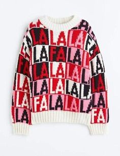 Premium Quality H&M FA LA LA LA Jacquard Thick Knit Christmas Jumper L 14 16 Bnwt, Womens Clothing Knitted Christmas Jumpers, Holiday Sweaters, Knit Christmas, Xmas Sweater, Christmas Jumper, Holiday Sweater, Jacquard Knit, Pink Outfits, Christmas Knitting